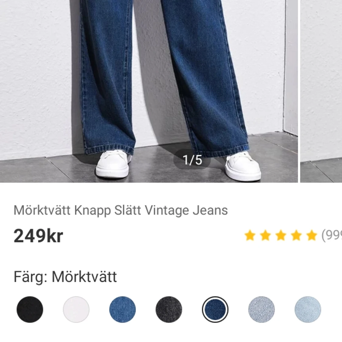 Mörkblå jeans - 90