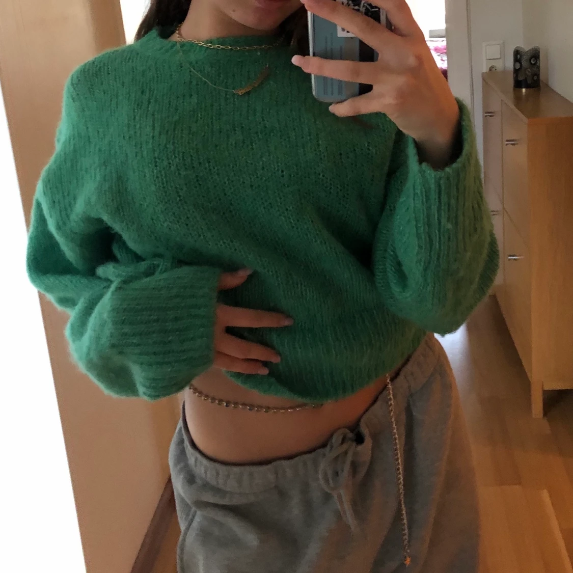 Stickad sweatshirt  - 91