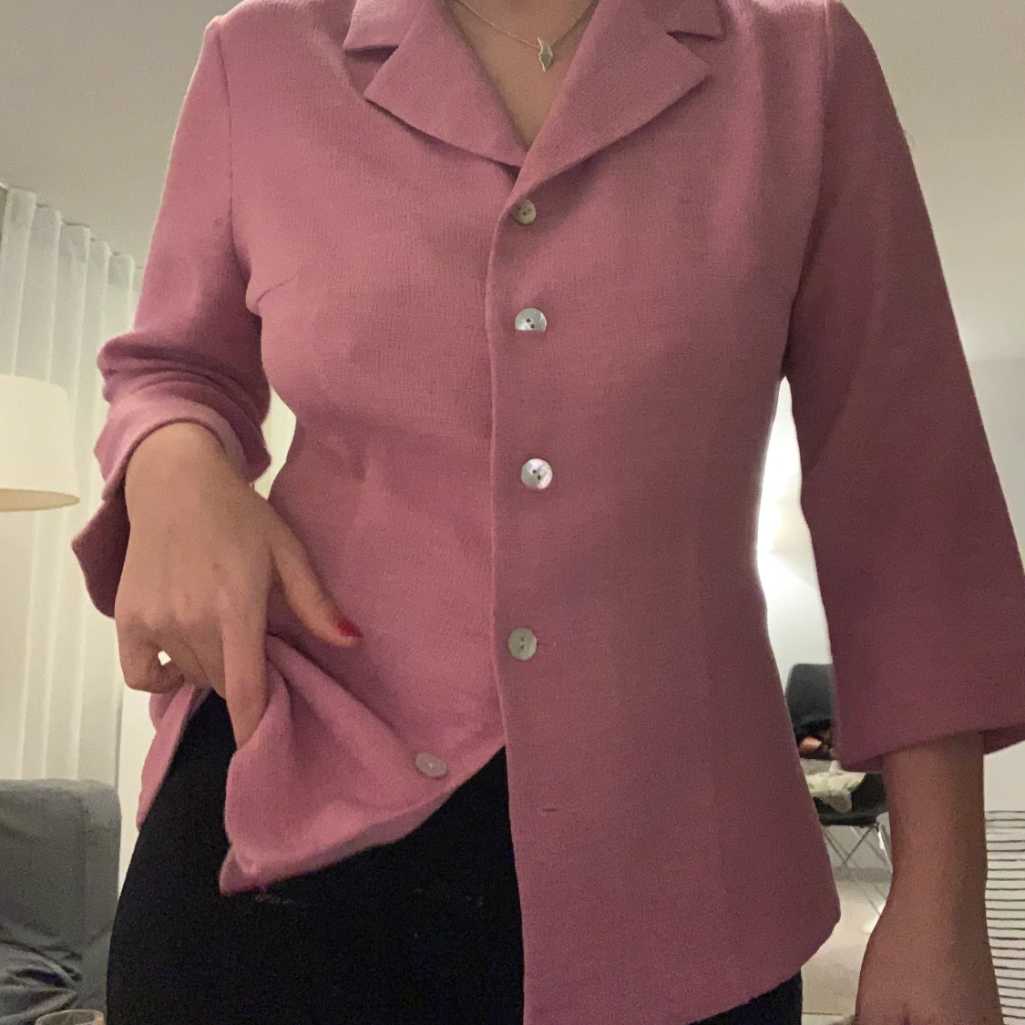 Gammelrosa skjorta / blus  - 90