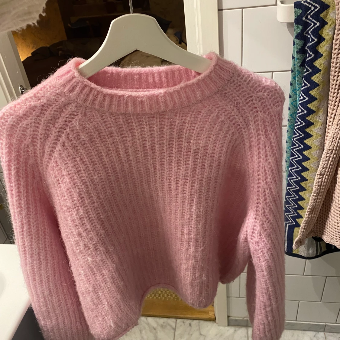 Rosa stickad tröja från H&M - 91