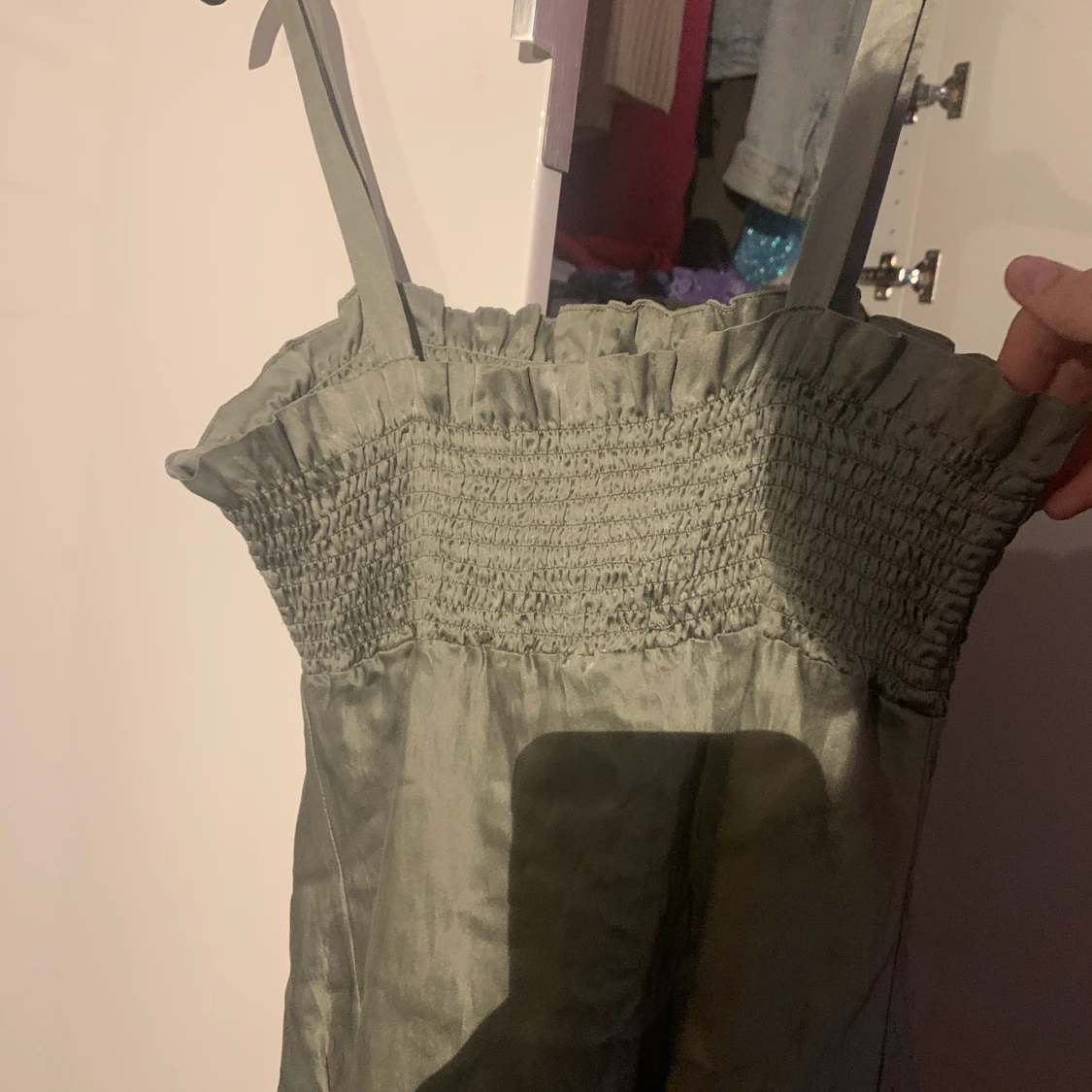 Grönt silkes linne - 90