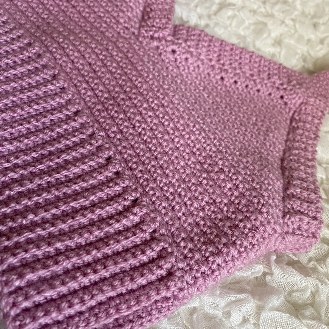 Virkad topp rosa  - 91