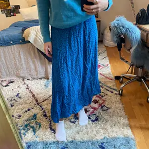 Säljer denna långa blå-prickiga kjol, super gullig, aldrig använd