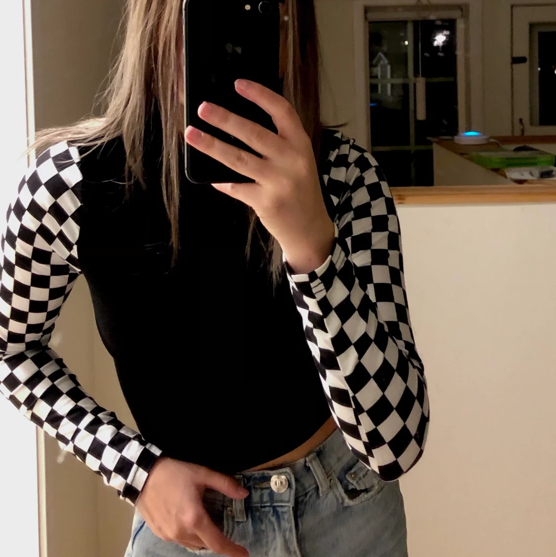 Svart/vit topp