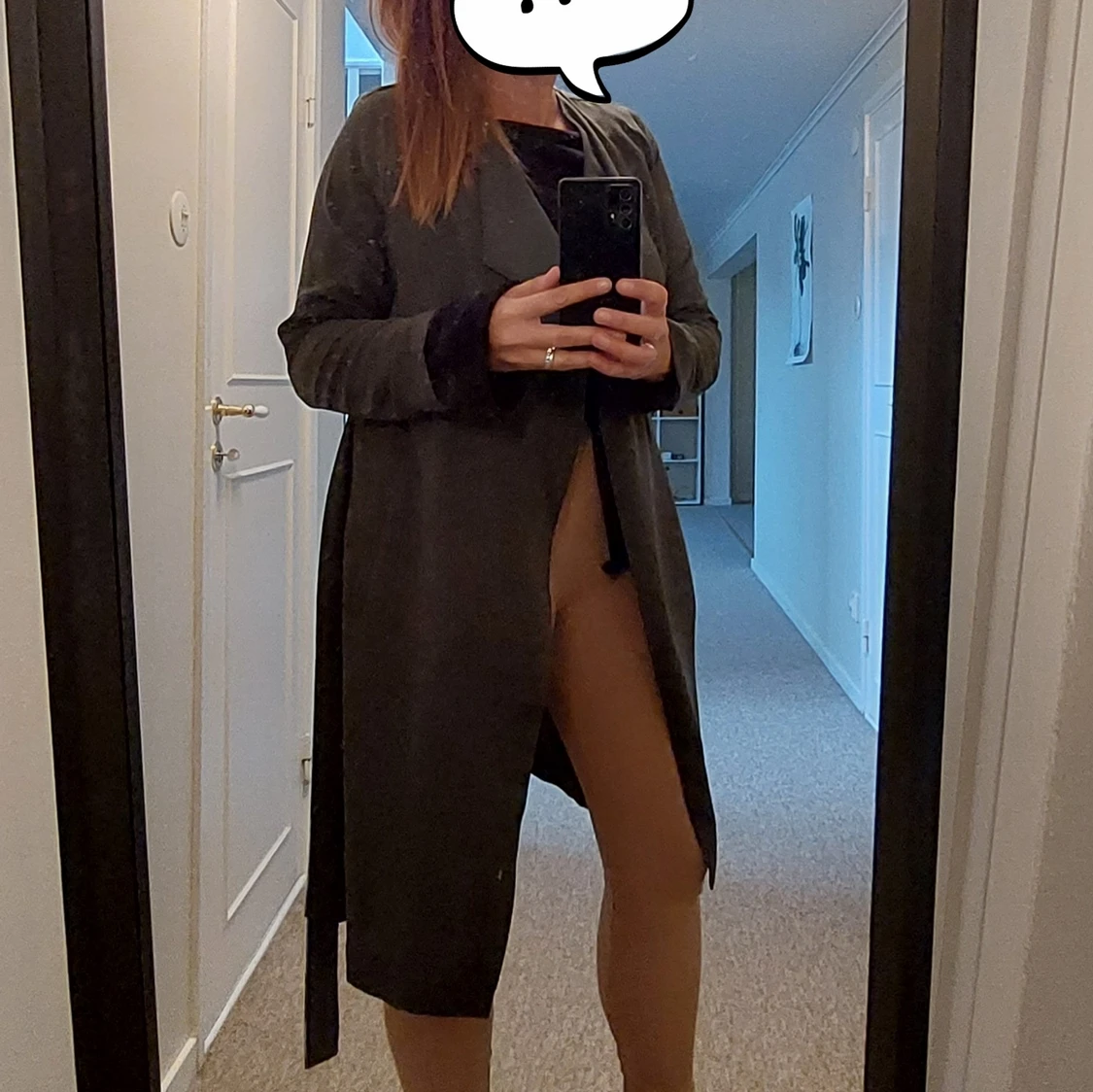 Trenchcoat (tunn höst/vår) i mörkgrön färg - 90