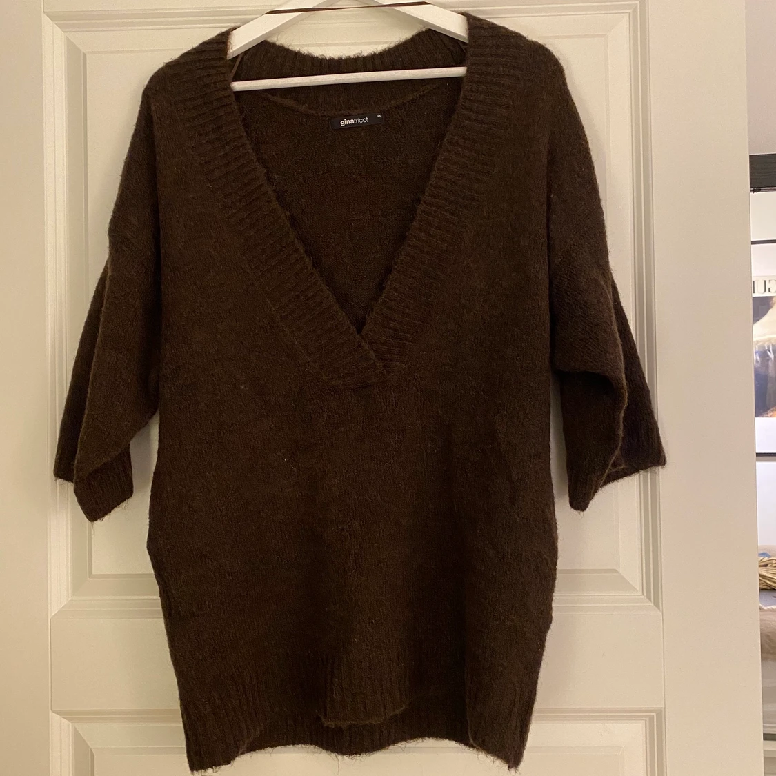 Stickad brun tröja 