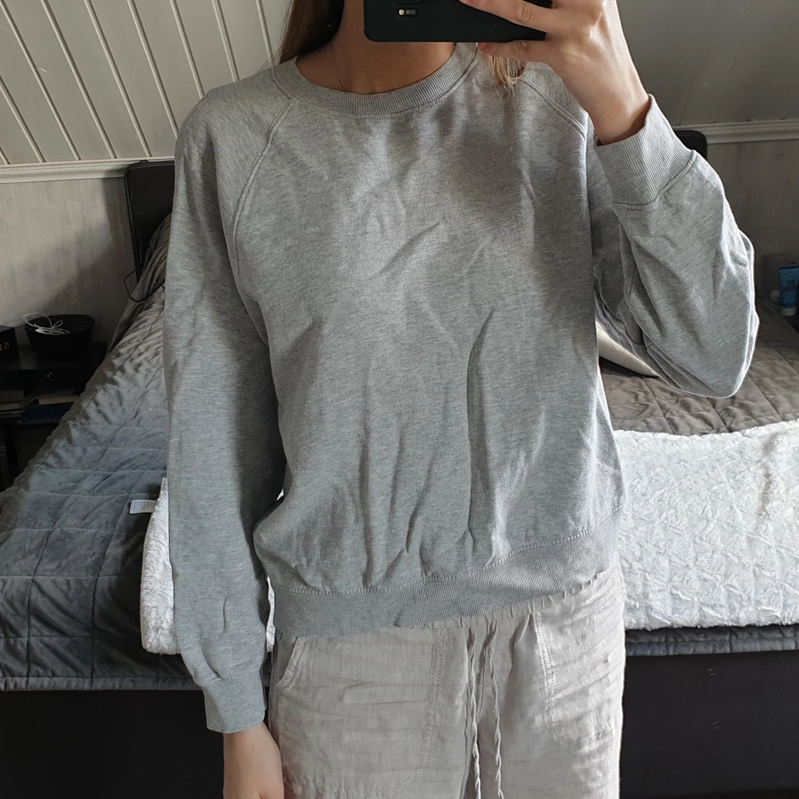 Grå sweatshirt - 90