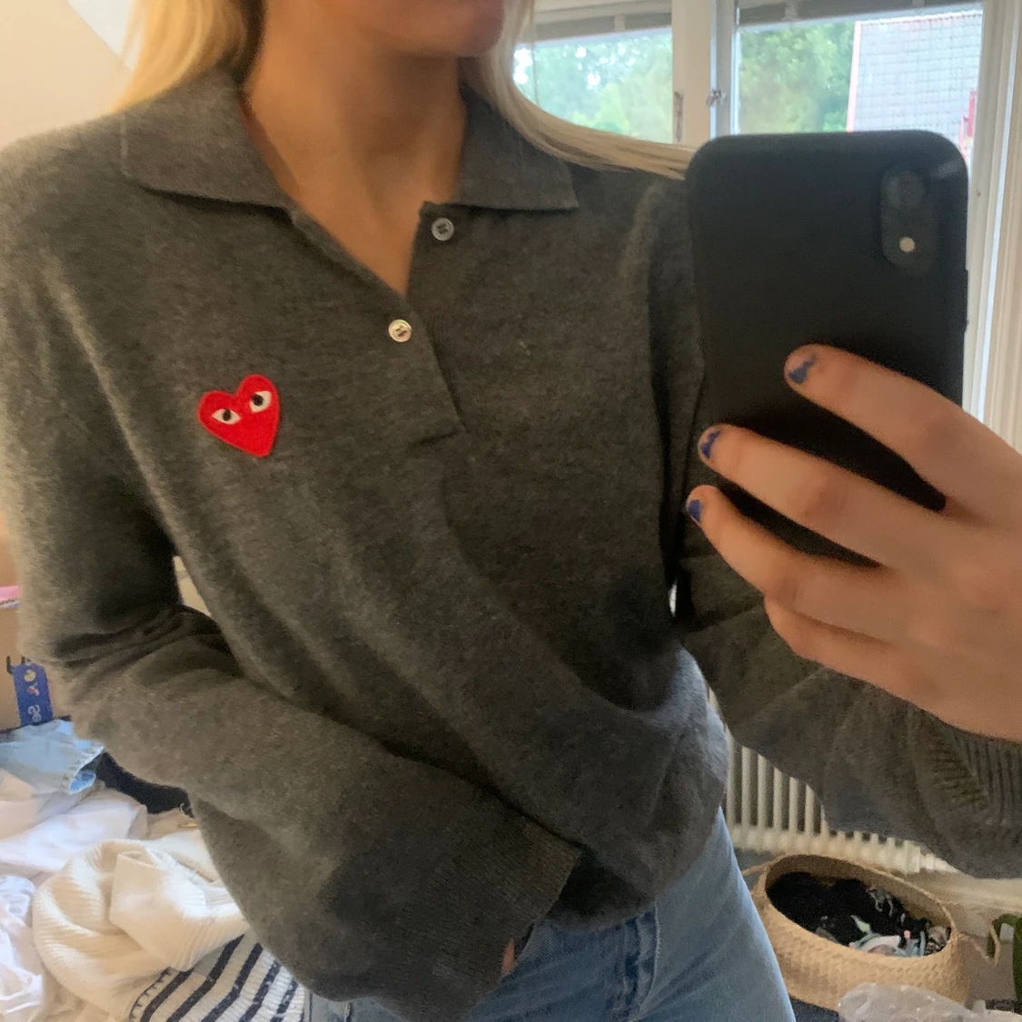 Comme des garcon merinoull tröja strl s