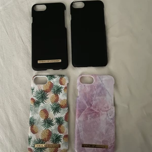 iPhone skal - Skal från idealofsweden, de svarta på första bilden kostar 20kr och resten av skalen kostar 50kr💓Säljer även ett skärmskydd för 20kr! Skriv privat för mer bilder osv ‼️Svarta skalet med guld på första bilden är sålt!‼️