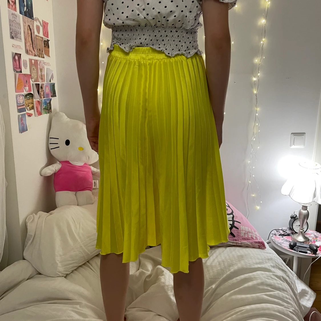 Gul Veckad Midikjol - 91