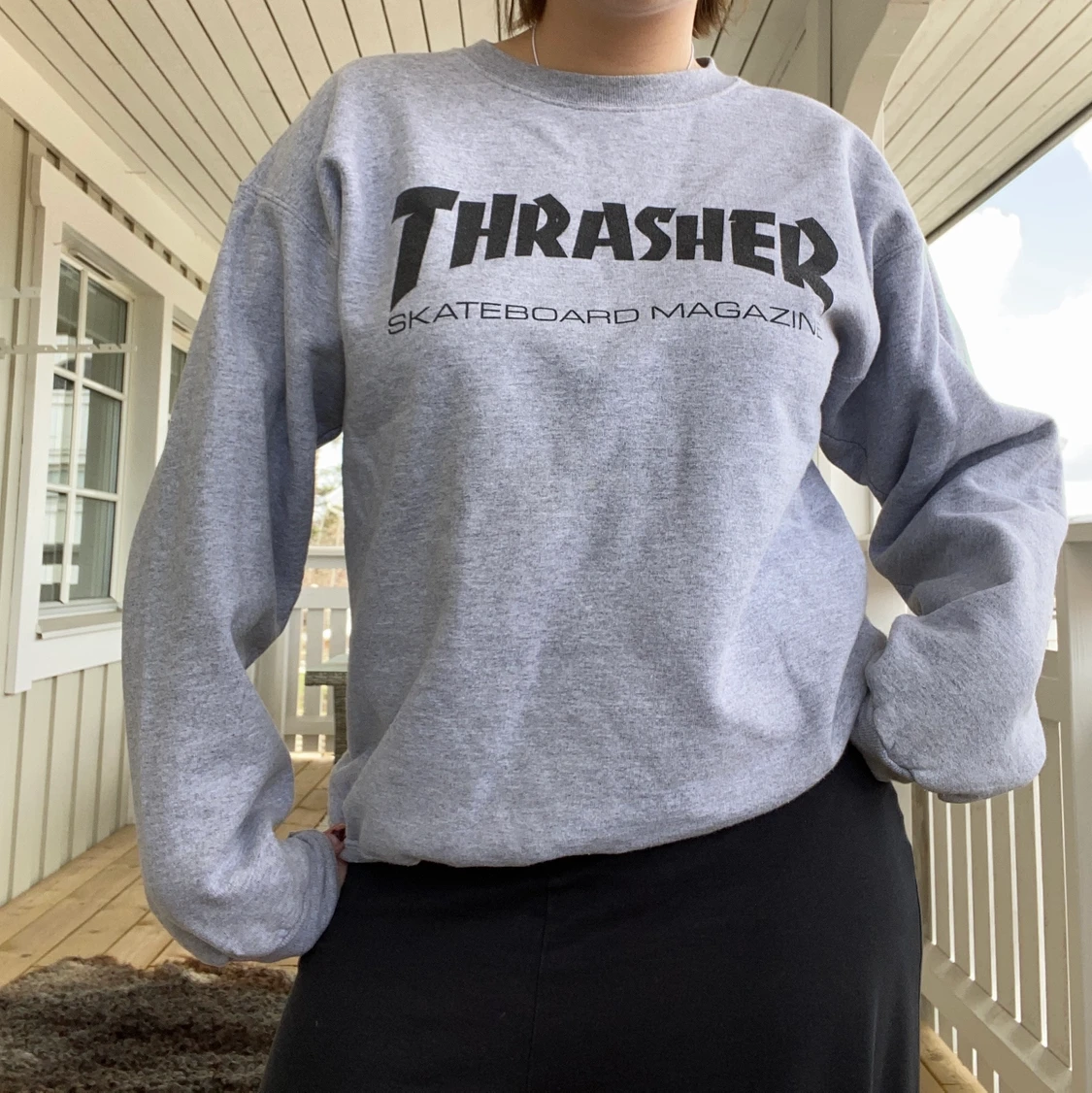 Thrasher grå sweatshirt - 90