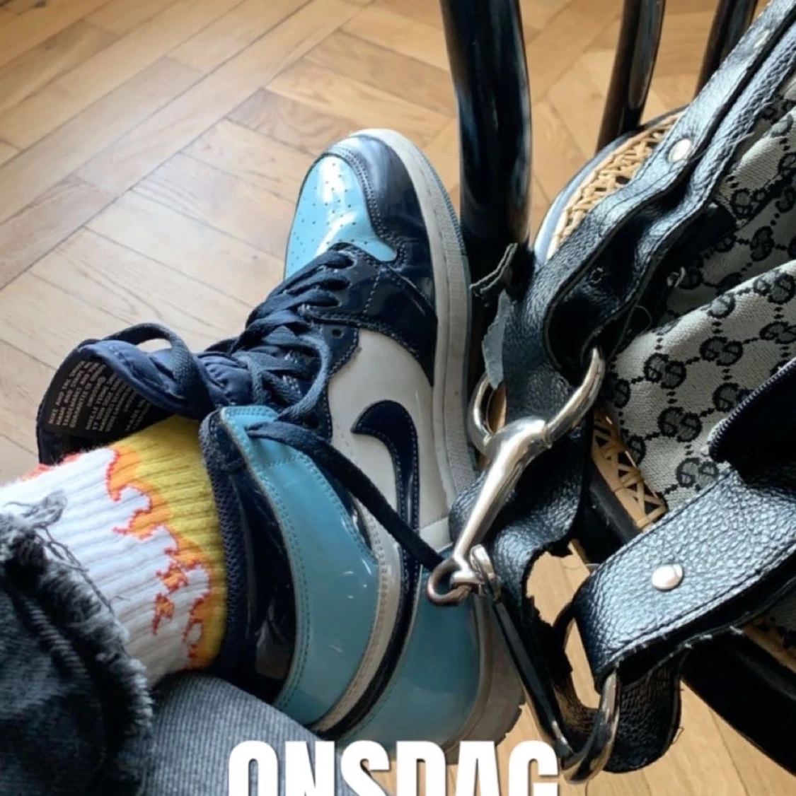 Jordan 1s UNC patent Blue chill INGA BYTEN - 91