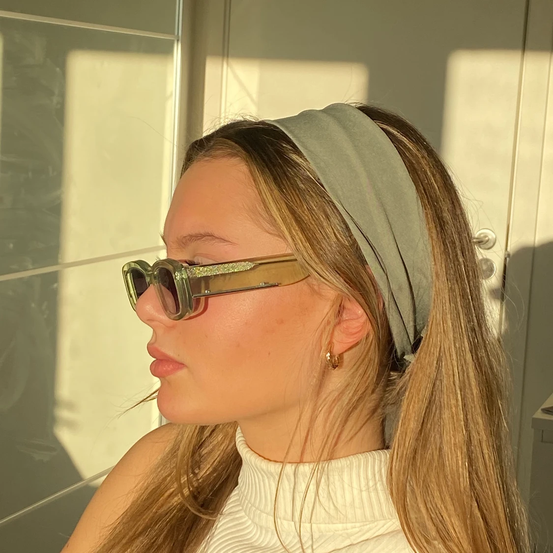 Grönt tyghårband - 90