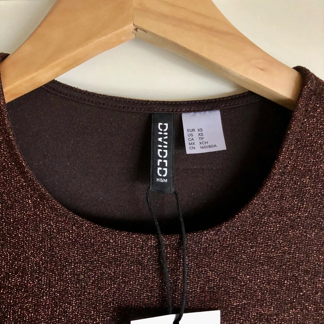 Ny brun glittrig klänning från Hm XS - 90