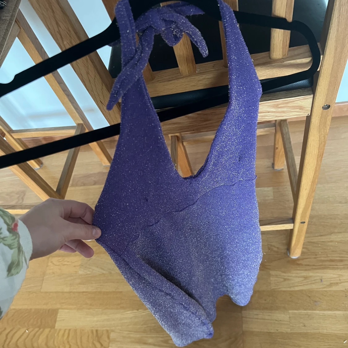 Lila glittrig klänning från 80talet - 91