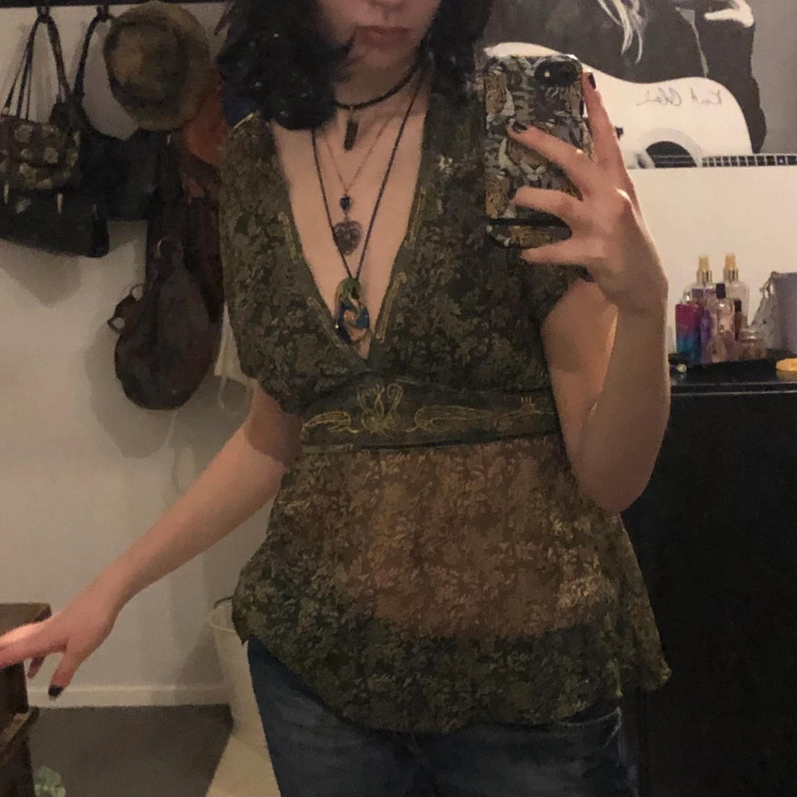 2000’s grön tunika/tröja - 90