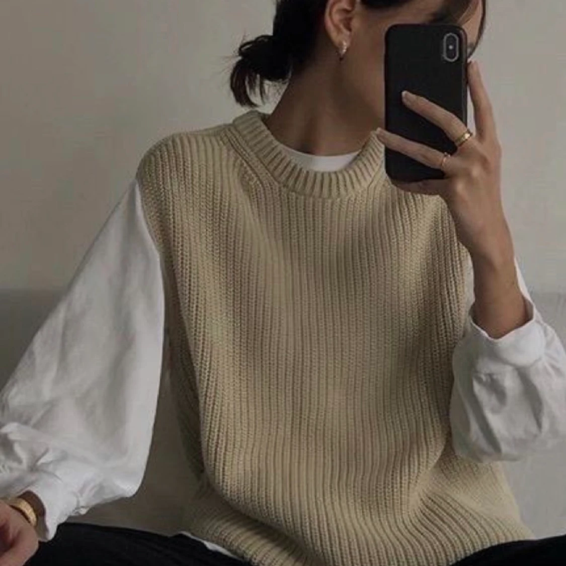 💕Lång stickad väst💕