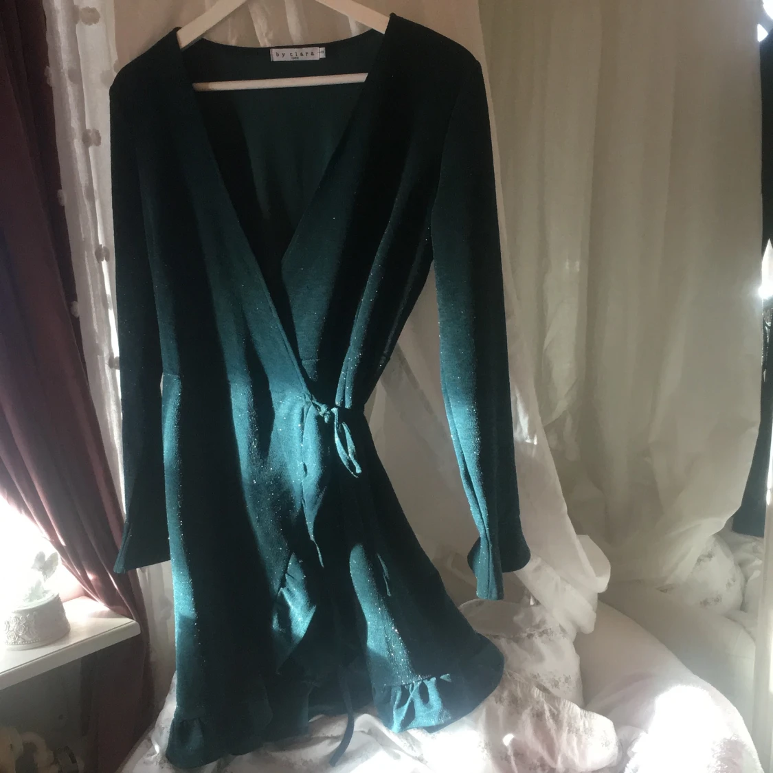 Söt mörkgrön klänning 