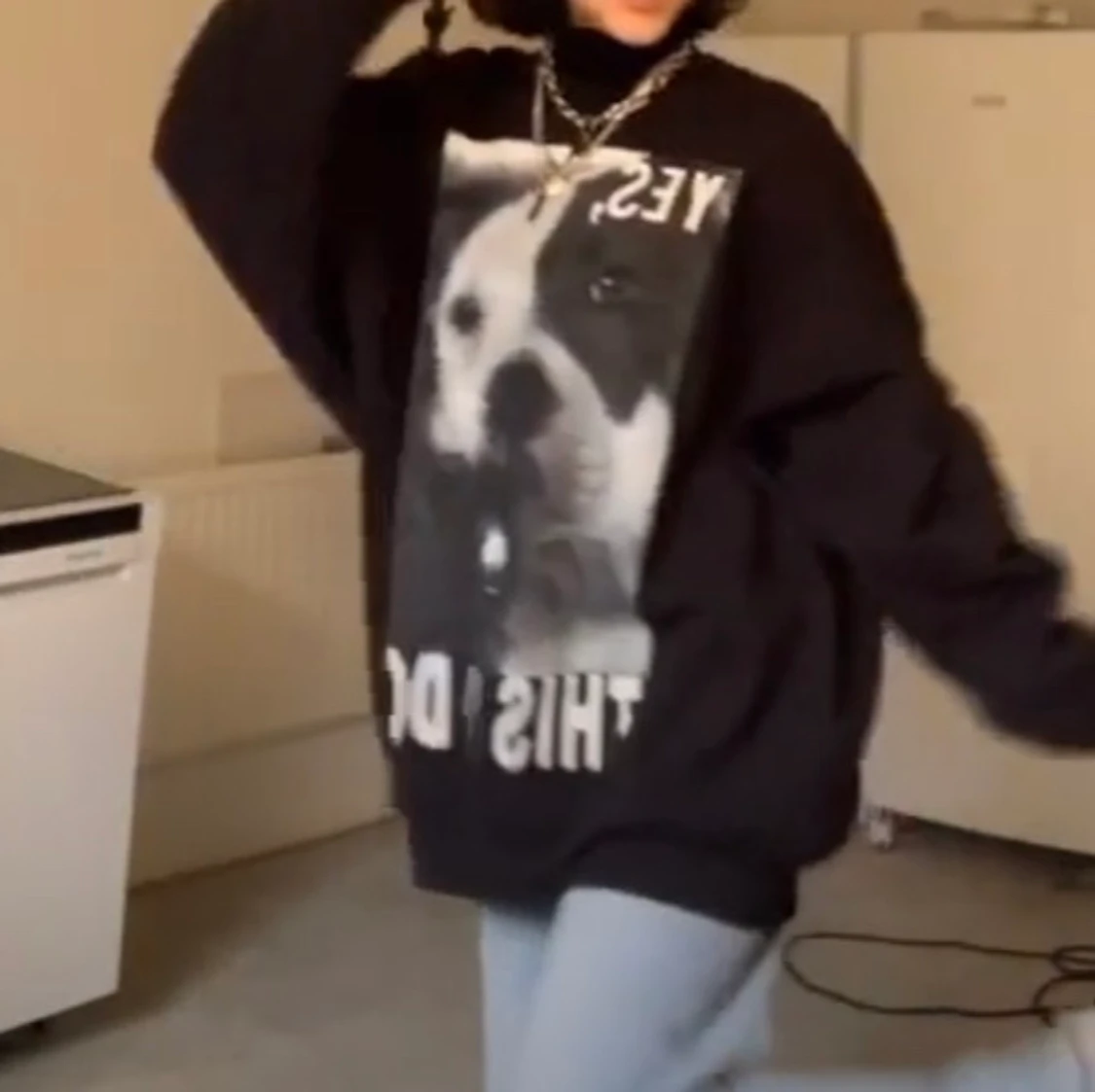 Sweatshirt med tryck - 90