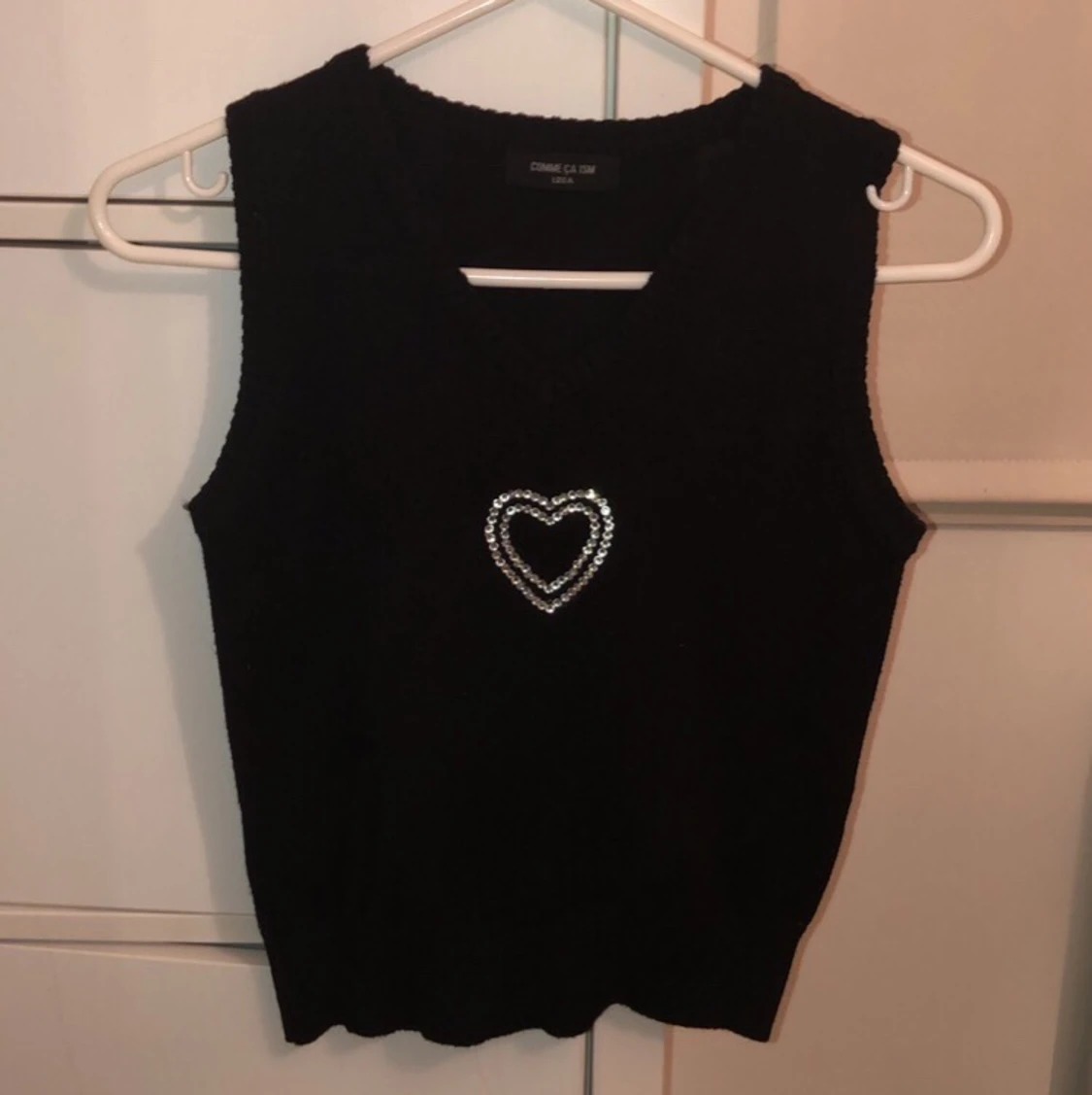 Sweater vest med strass/rhinestones 