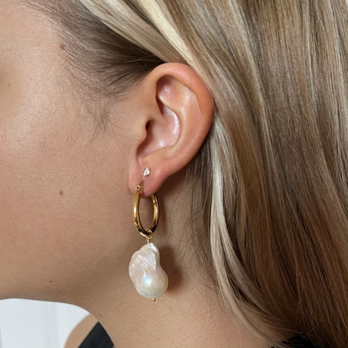 Chunky örhängen med pärlor