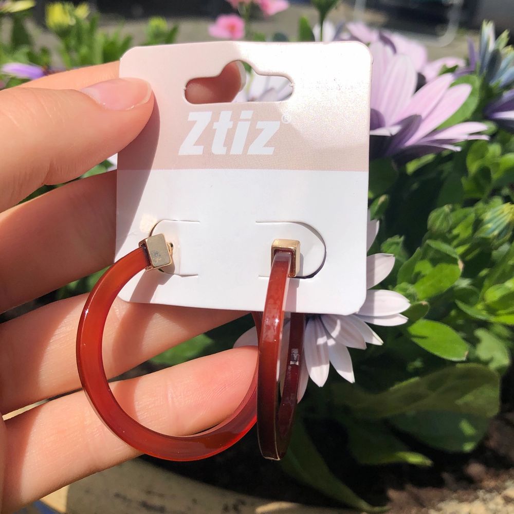 Bruna hoops örhängen med guld detaljer, helt nya!!🌟🌟 köparen står för frakten som är 12kr. Accessoarer.