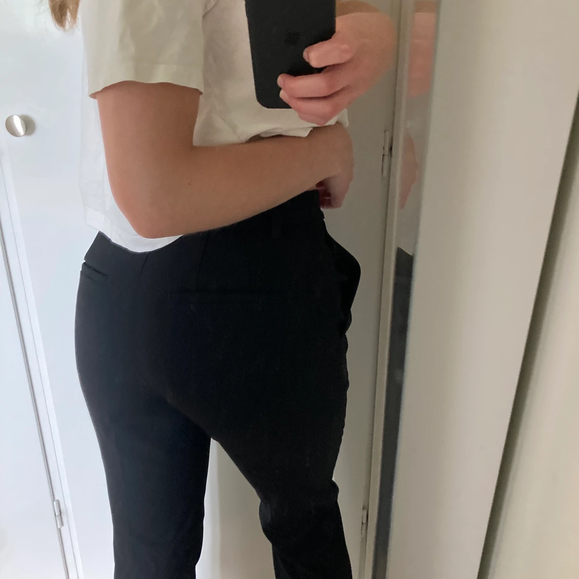 Svarta kostymbyxor, uniqlo, strl xs, bootcut - 90