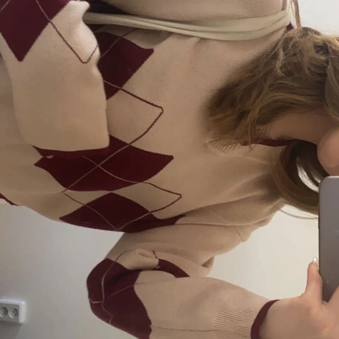 mysig stickad tröja