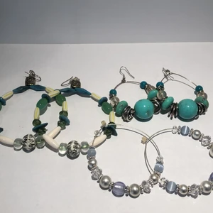 3pack örhängen - Romantiska och somriga örhängen i 3pack