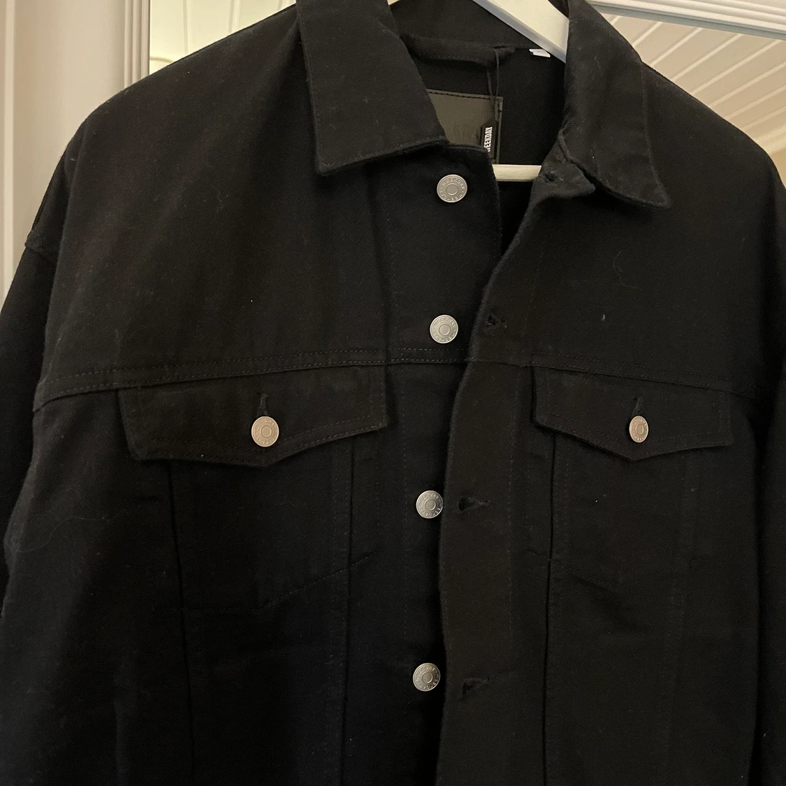 Svart jeansjacka - 90