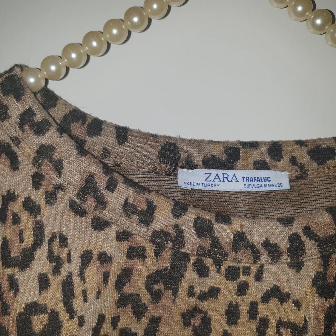 Leopardmönstrad långärmad tröja - 91