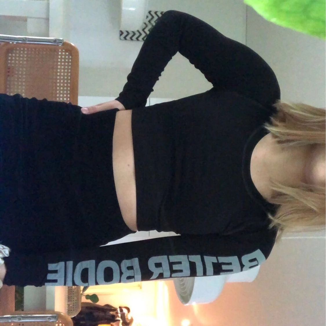 Långärmad träningscroptop, better bodies - 90