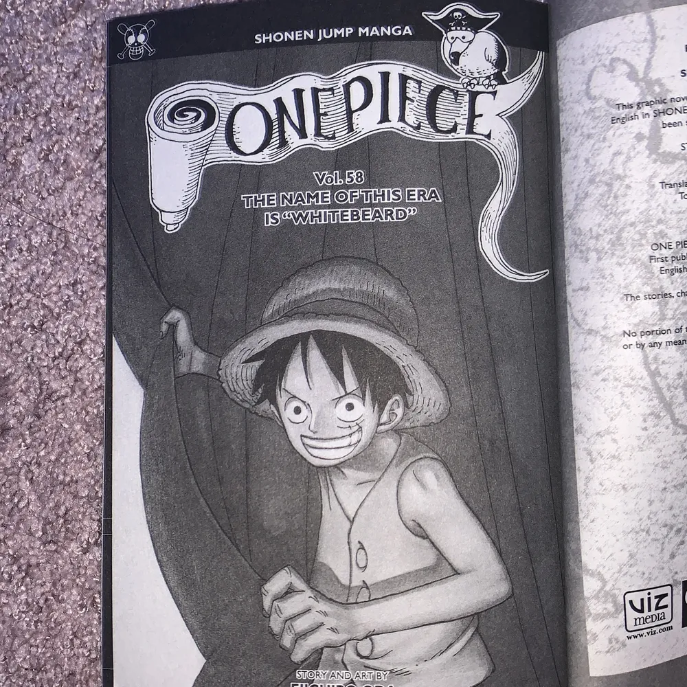 Jag säljer min One piece manga vol 58 för 85 kr. Priset kan diskuteras.. Övrigt.