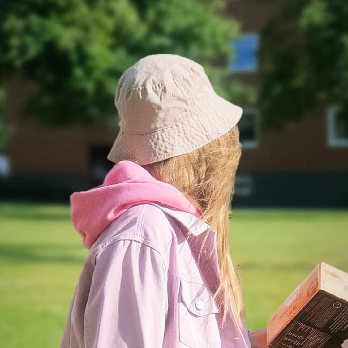 Lila oversize jeansjacka  - 90