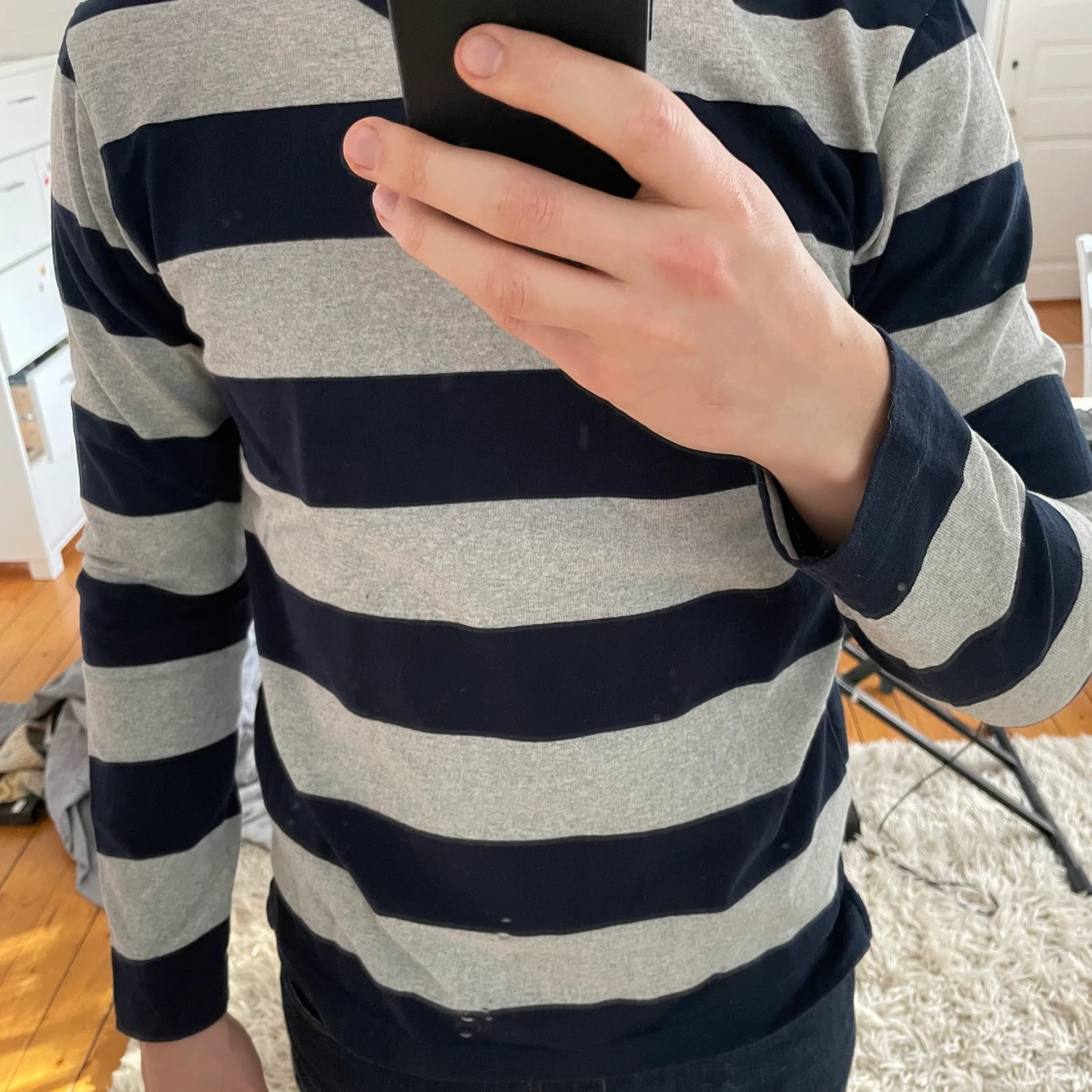 Tjock långarmad tröja - 90