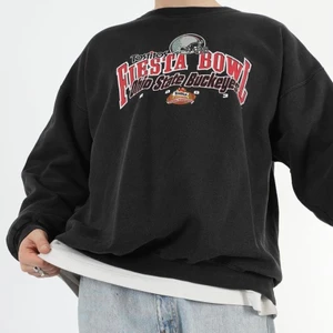 Vintage Sweatshirt från Ohio State Buckeyes - Fin Sweatshirt från amerikanska fotbollslaget Ohio State Buckeyes!                                                                  -vintagemodell från år 2003                                                      - fint skick!                                                                                 - Storlek L, passar M-L                                                           - nuvarande bud är 250kr (från vår vår instagram). Höj med minst 25kr eller köp nu för 450!