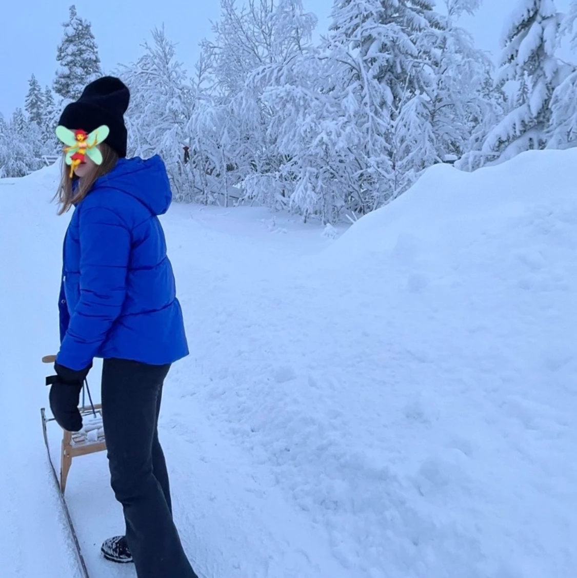 Blå Pufferjacket - 91