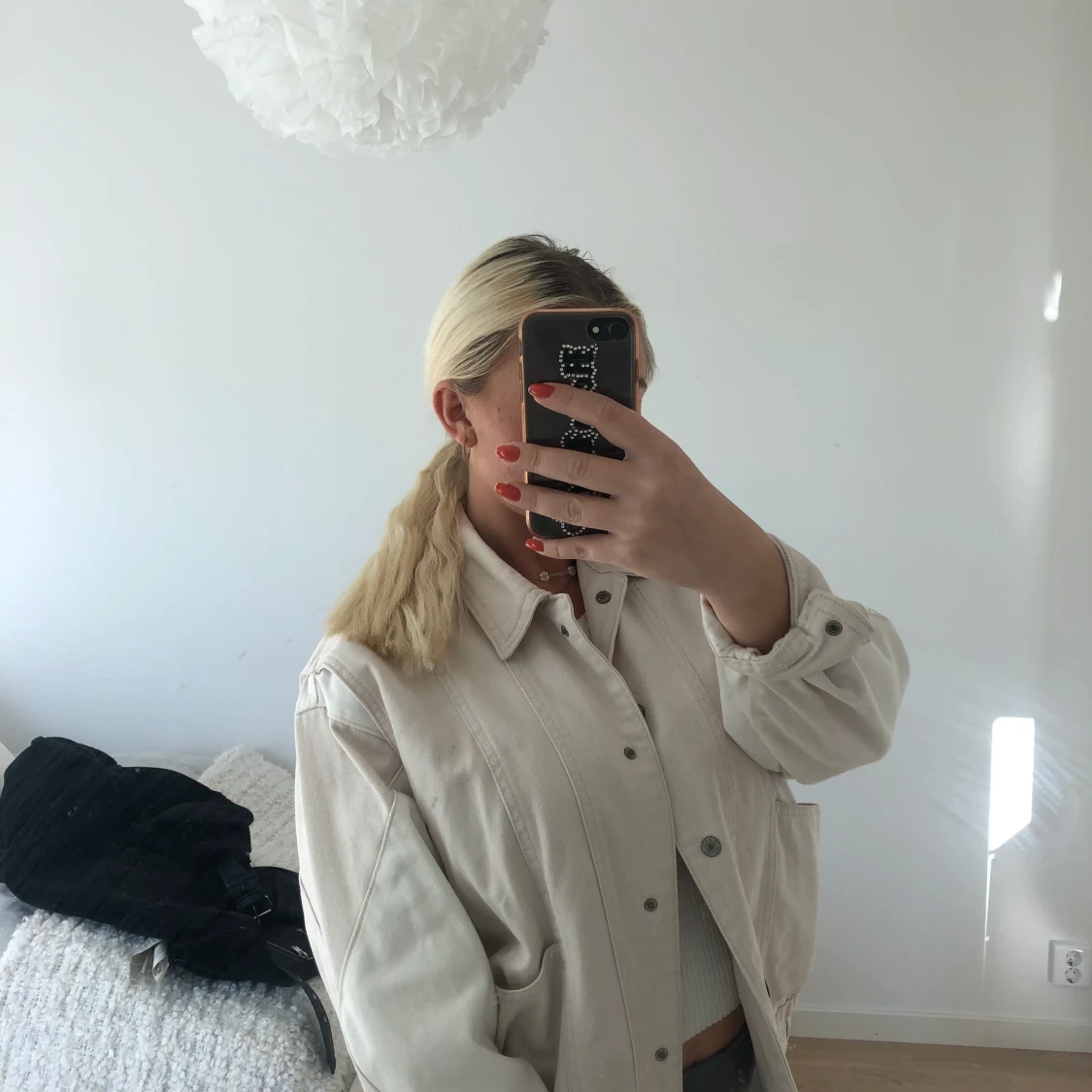 Beige jeansjacka  - 91