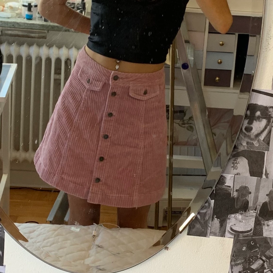 Rosa Manchester kjol - 90