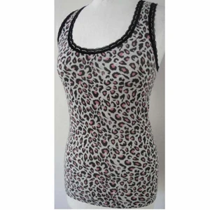 y2k leopard linne topp stl XS-S - köpt tidigt 2000-tal. storlek 34-36. möts endast upp (stockholm)👾
