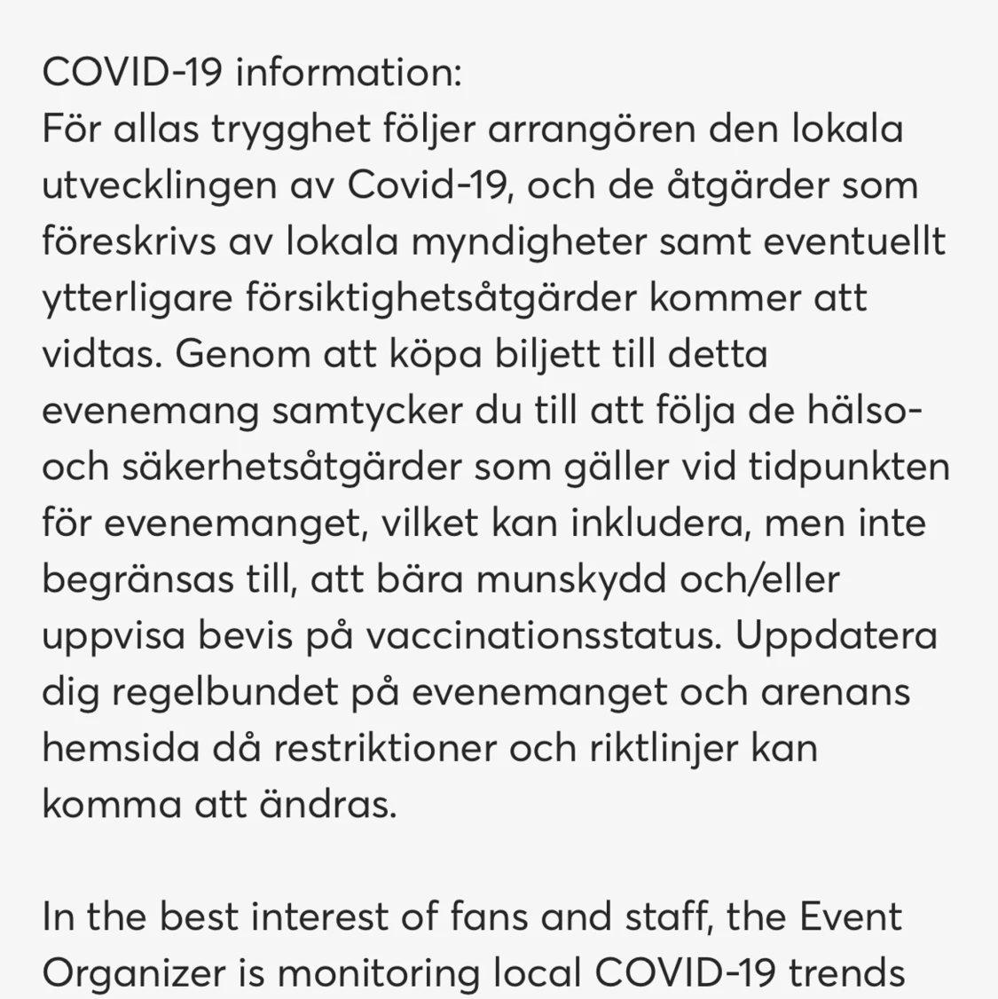 YUNGBLUD BILJETTER STOCKHOLM - 91