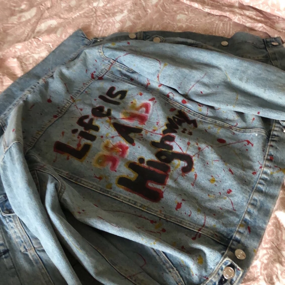 Jeansjacka med tryck - 90