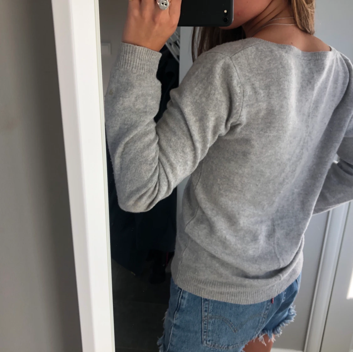 Grå kashmir tröja  - 91
