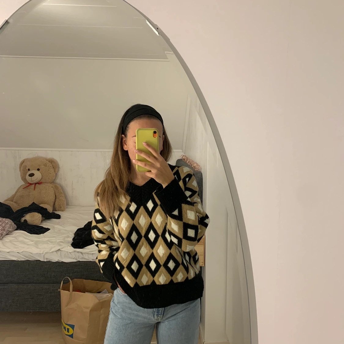 Stickad oversized tröja