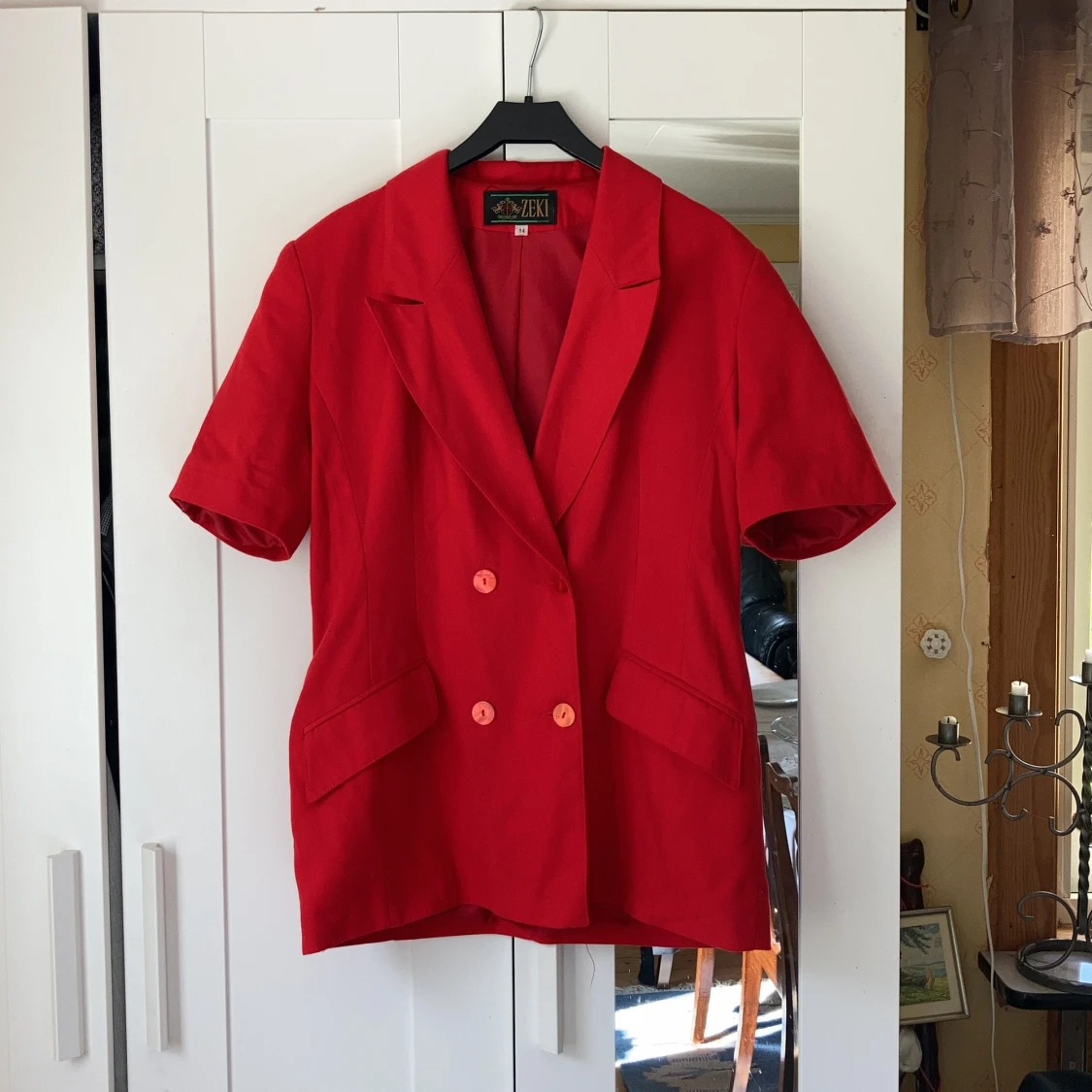 Dubbelknäppt röd blazer - 90