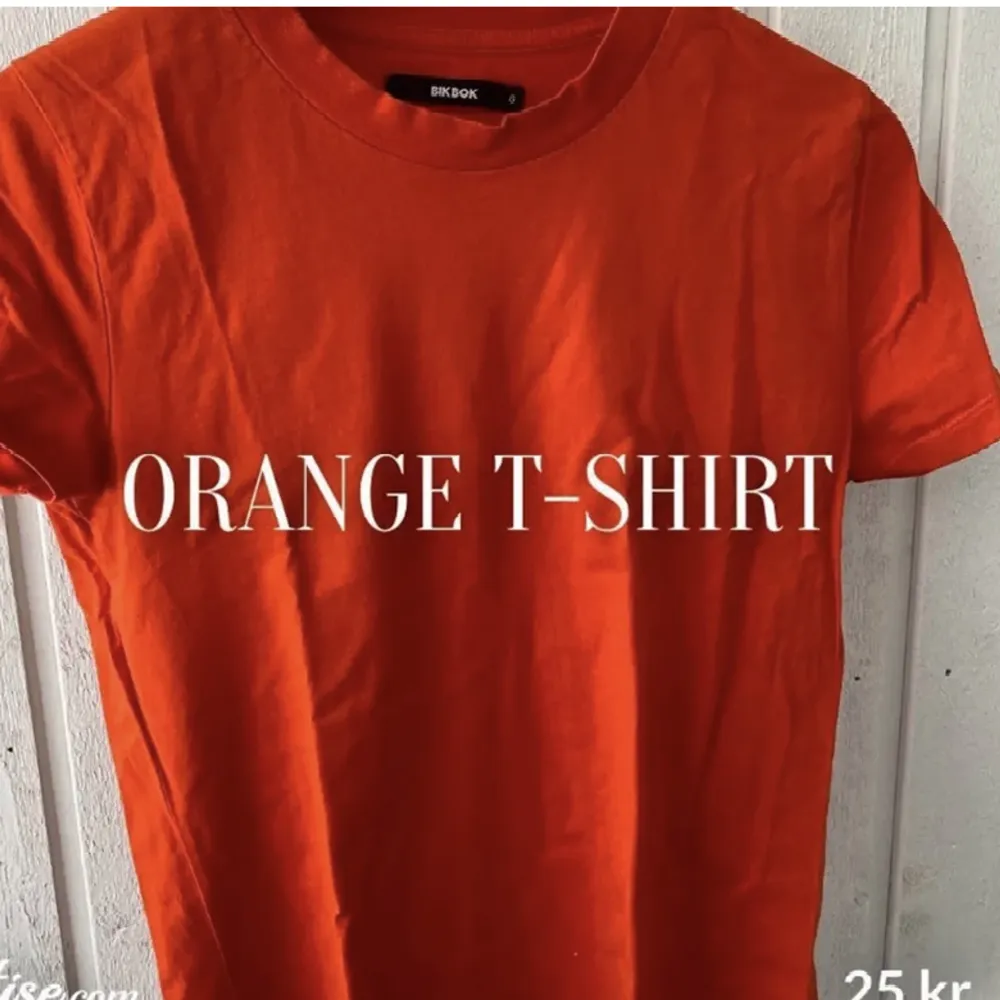 Orange tshirt från bikbok i Stl S, mycket fint skick. T-shirts.