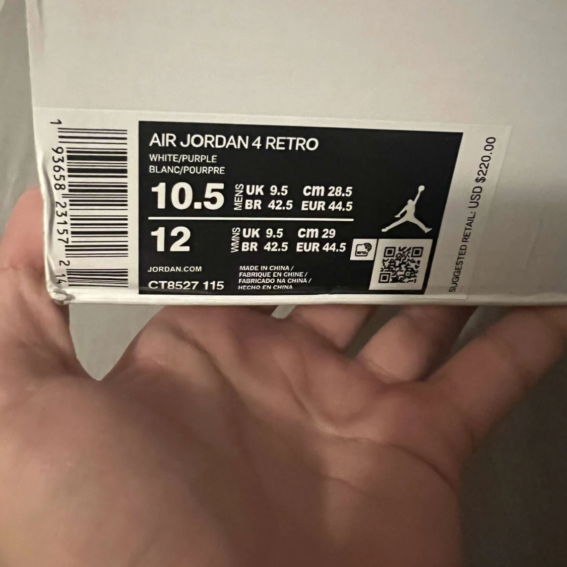 Jordan 4 Metallic Purple - 91