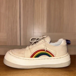Eytys Sonic Rainbow Canvas Sneakers - Jag köpte dessa begagnat och har endast använt dem 1 gång då var stora för mig. (Jag har vanligtvis storlek 39). Jag har rengjort skorna samt skosnörena sedan jag fick hem dem. Pris är diskuterbart.    
