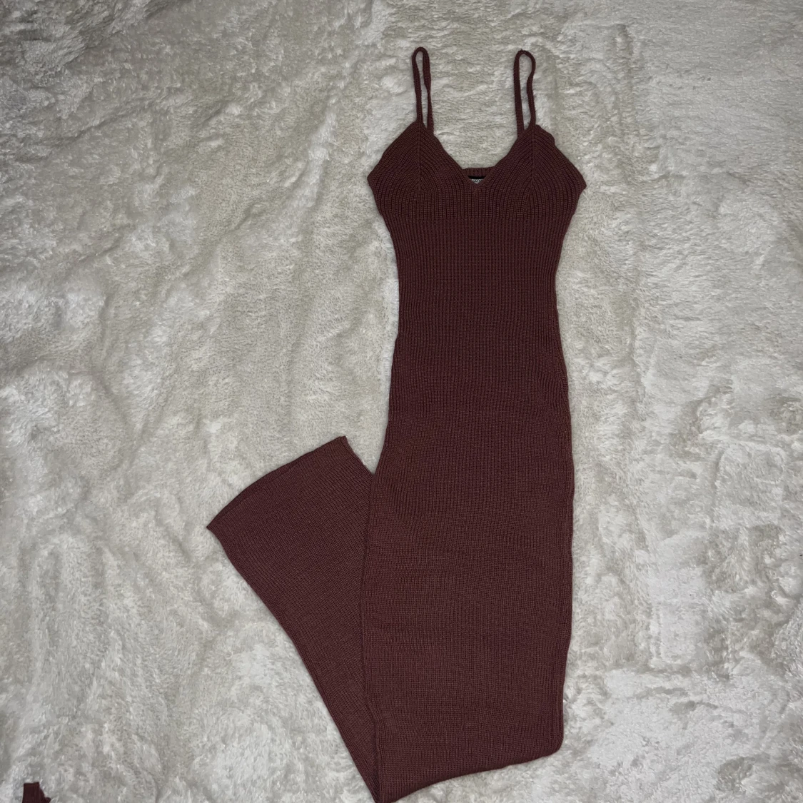 Virkad klänning med topp