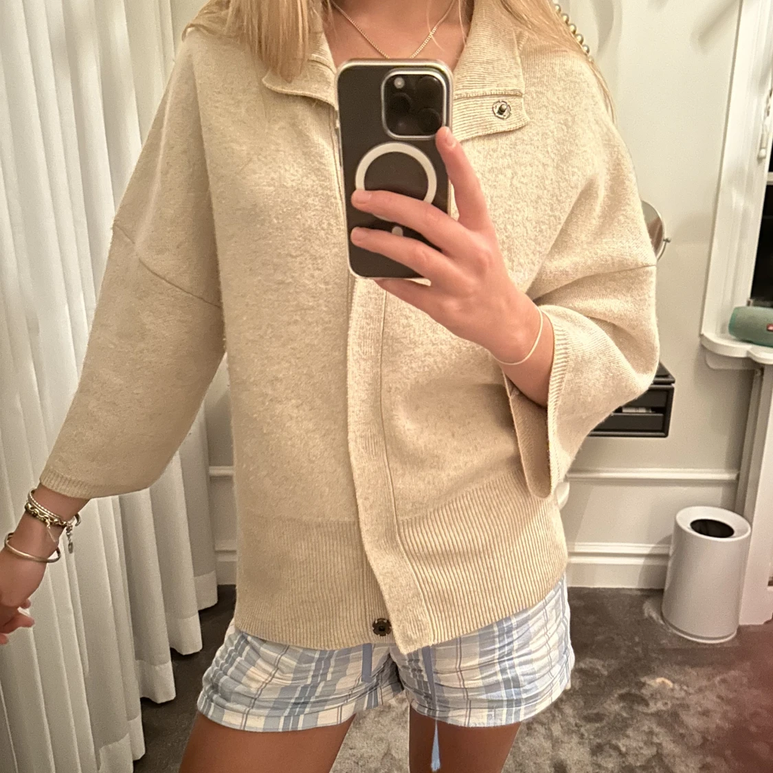 Stickad tröja, softgoat - 90